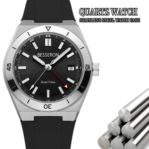 <b>Men's</b> Luxury Quartz <b>Watch</b> Sport Business Fashion Simple Stainless Steel Band Rubber Custom ODM Supplier Sapphire Crystal 42mm - Product Image 3