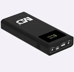 Venta al por mayor 20000mAh portátil de carga rápida Banco de la energía Notebook Laptop Cargador USB C Pantalla LCD Características de litio INR 21700