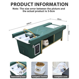 เก้าอี้สระผมร้านเสริมสวย ปรับเอนได้ ยกหลังได้ พร้อมเตียงสปาสระผม - Product Image 2