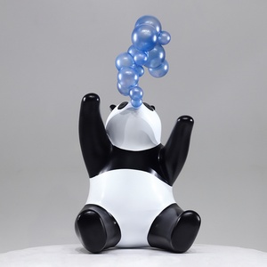 Escultura de Panda Acrobático de Diseño Único en Fibra de Vidrio, Apta para Niños, Adorno para Centros Comerciales, Zoológicos y Parques de Diversiones - Product Image 2