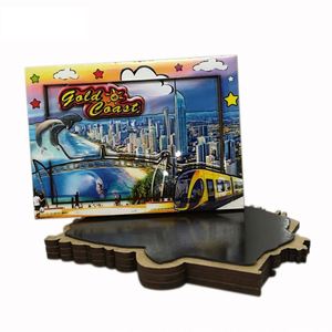 Aimants de réfrigérateur en bois vierges pour sublimation, avec logo personnalisé, fabriqués en Chine, en MDF, pour souvenirs - Product Image 4