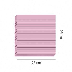 HengXin Transparent Sticky Note With Line <b>pink</b> Colors School Supplies Kawaii Stationery Self-adhesive - Product Image 1