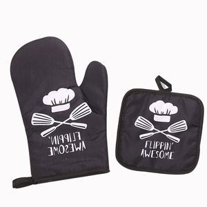 Thickening Kitchen Double Oven Mitt Glove Customized Heat-Resistant Pot Holders Sets - Product Image 2