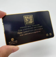 Tarjetas de Visita Metálicas Personalizadas para Grabado Láser, en Plata, Negro y Oro, con Código de Membresía, Nombre y Detalles de Visita