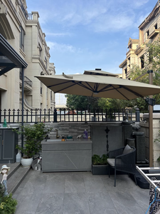 Sombrilla de Patio Cantilever para Jardín Exterior <span class=keywords><strong>Beautyhouse</strong></span> Roma, Parasol de Aluminio con Luces Solares 3x3M para Patio o Parque - Product Image 6