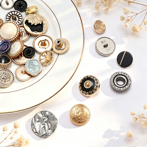 Boutons à tige métalliques personnalisés, plaqués or antique, ronds et carrés, boutons décoratifs à pression pour accessoires vestimentaires - Product Image 6