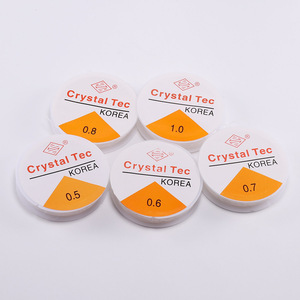 Kit de fil pour la création de bijoux, cordon élastique 0,4-1 mm, <span class=keywords><strong>fabrication</strong></span> de bracelets et colliers perlés DIY, couleur transparente, cristal, emballé en boîte. - Product Image 3