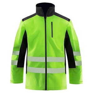 Veste de sécurité de qualité supérieure, 100% polyester, avec logo personnalisé, bande réfléchissante haute visibilité, imperméable classe 2, pour travaux en extérieur - Product Image 1