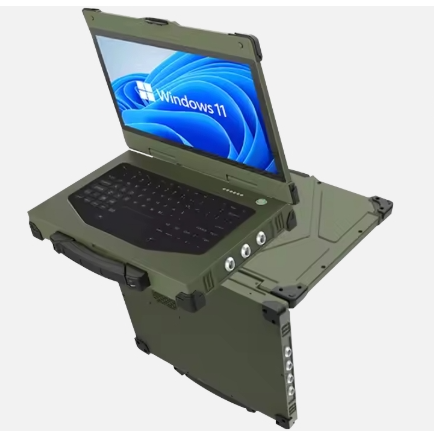 Portable Industrial Computer 14 Inch Upward 1920*1080 Resolution 300nit Brightness DDR4 DIMM Slots I7 CPU Linux OS Rugged Laptop
