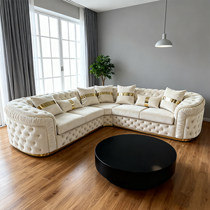 Nuovo Stile 2025 Divano a L 1+2+3 Posti Lussuoso Moderno Versatile di Grandi <span class=keywords><strong>Dimensioni</strong></span> Set di Divani Combinazione Componibile per <span class=keywords><strong>Soggiorno</strong></span> - Product Image 2