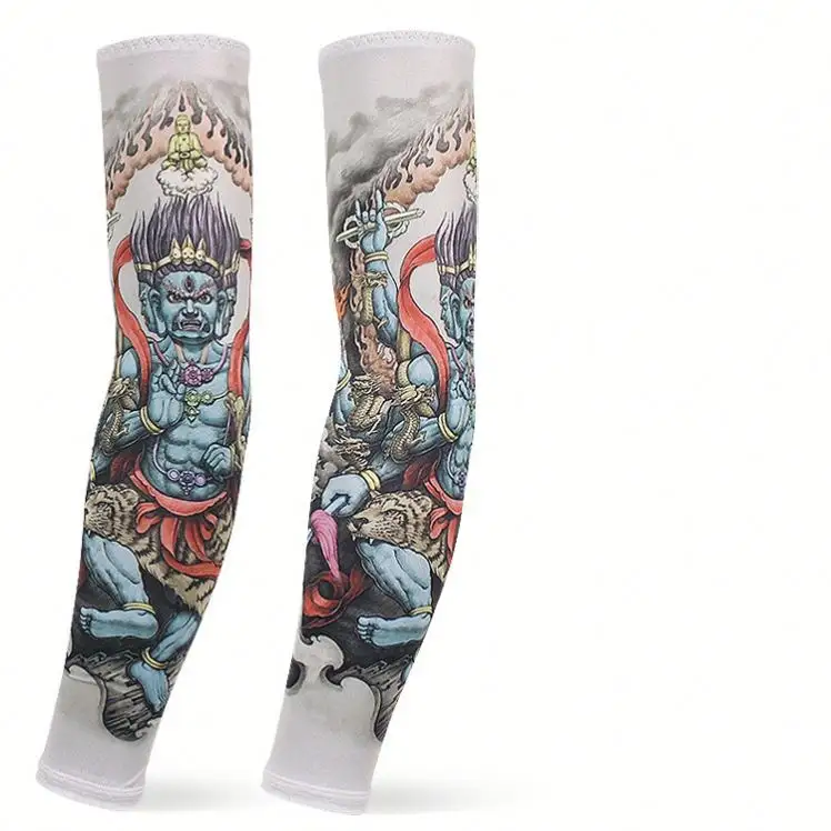 Ice silk sunscreen sleeve outdoor riding flower arm tattoo tattoo men and women arm sleeve fishing sleeve