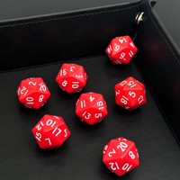 Dés à jouer polyédriques de luxe en acrylique DND20 personnalisables, à coins arrondis, 7 pièces gravées