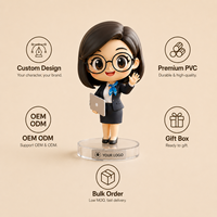 Base de table en PVC écologique personnalisée OEM, figurine mascotte d'entreprise, décoration de bureau avec logo personnalisé, promotion de marque, cadeaux clients