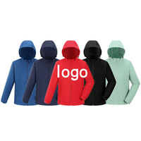 Veste en tricot à coque dure personnalisée avec logo pour adultes, hommes, automne, coupe-vent, fermeture éclair, couleur unie, impression, broderie