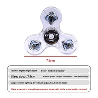 Vente en gros d'usine Jouet anti-stress Spinner en plastique LED Glow Finger Spinner