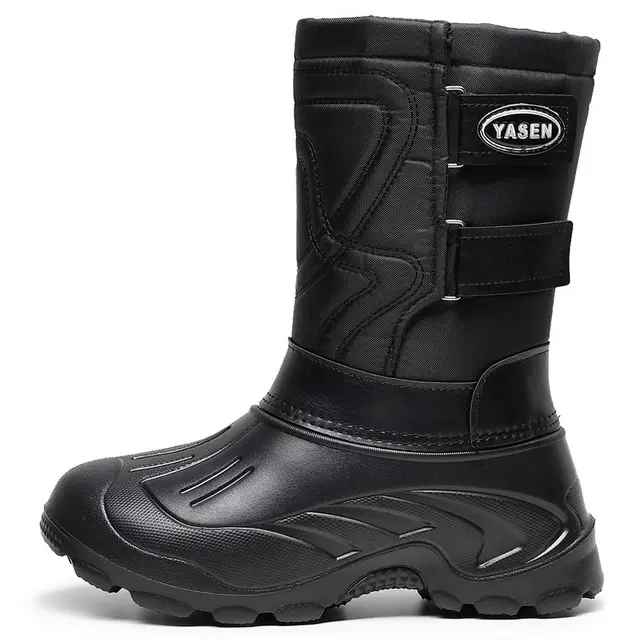 Botas de neve para homens, sapatos masculinos de camurça para pesca, de inverno, de algodão, antiestilo, para área externa