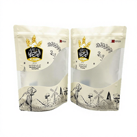 Sachets Doypack en Mylar pour en-cas, personnalisés, avec fenêtre transparente mate, fermeture éclair refermable, pour noix de cajou, avec logo personnalisé
