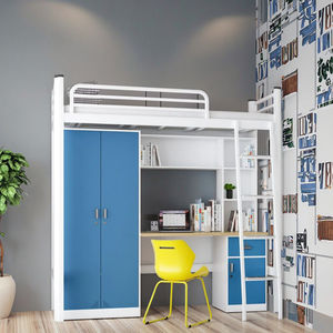 Adultes College Dortoir <span class=keywords><strong>Lit</strong></span> Superposé en Acier <span class=keywords><strong>Lit</strong></span> Étudiant Appartement Acier Loft Armoire <span class=keywords><strong>Pas</strong></span> <span class=keywords><strong>Cher</strong></span> <span class=keywords><strong>Bureau</strong></span> et Casier - Product Image 3