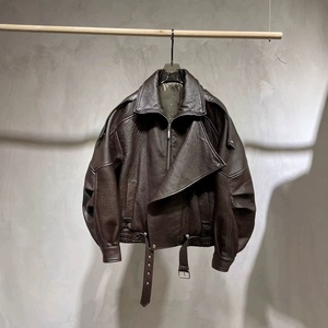 Nouvelle veste bomber décontractée pour <span class=keywords><strong>femme</strong></span>, style motard, courte, ample, pour l'automne, avec doublure en polyester - Product Image 6