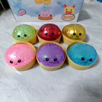 Nouveauté transfrontalière : Jouet anti-stress Squishy Pop-ball Grand Chignon Lumineux à la poudre dorée, phosphorescent, fluorescent et original