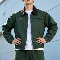 Veste Detroit rétro imprimée pour hommes et femmes, doublée de tissu, style vintage américain