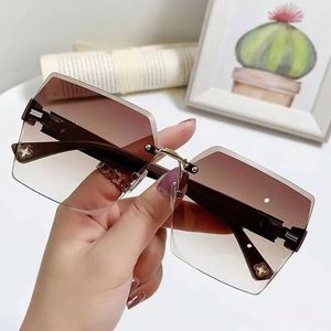 Custom Logo Fashion Big Frame Lady Sunglasses UV400 Gradient <b>Shades</b> Oversized Square <b>Sun</b> Glasses for Women - Product Image 4