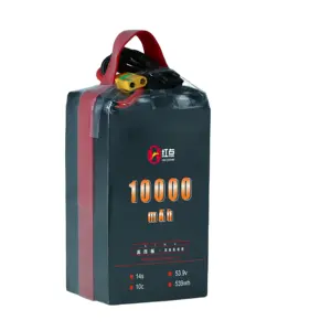 53.9V 10000mAh 10Ah14S High Voltage Battery Li-Po Manufacture HD UAV POWER Drone Battery UAV Fixed-wind Vtol Multi-rotor