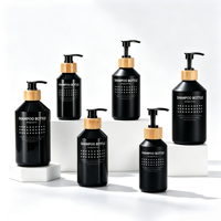 Vente en gros d'emballages cosmétiques vides en PET, flacon pompe cylindrique pour shampoing, logo personnalisé imprimé, marque privée, soin de la peau, sérum capillaire
