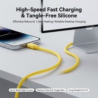 Kabel pengisi daya cepat untuk ponsel, kabel USB usb-a male ke tipe-c male