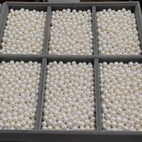 Perles de culture d'eau douce baroques naturelles blanches à l'éclat brillant, ovales bouton, 11-15 mm, pour la fabrication de bijoux