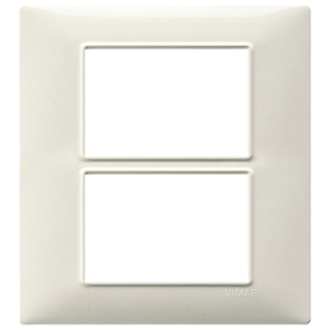 Vimar Wall <b>Switch</b> Plate 2 Gang White Matte Finish For Indoor Use - Product Image 1