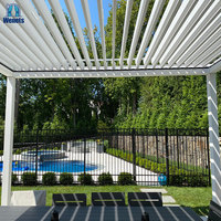 Gazebo en aluminium motorisé imperméable d'auvent de patio d'auvent de persienne d'extérieur
