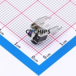 GT-TC102A-H060-L1 Tactile Switch Through hole,6.1x6.1mm Switch Single Pole Single Throw Round Button 1.6N Right Angle Insert - Product Image 2