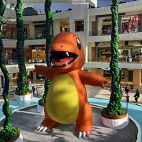 Costume de mascotte de dragon de feu souffleur d'air publicité gonflable événements de fête décorations d'halloween jeu de rôle dinosaures