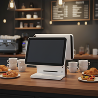 Système de point de vente tout-en-un, machine à double écran, caisse enregistreuse pour restaurant et commerce de détail, système d'exploitation Windows/Android, processeur Intel I5, garantie d'un an