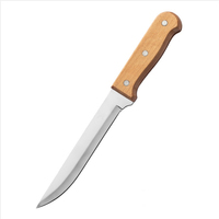 Couteau à désosser léger en acier inoxydable de 6,6 pouces avec manche en bois pour la maison, le restaurant, l'hôtel, le camping en plein air