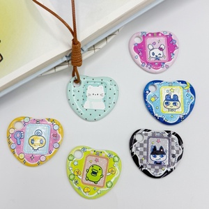 Breloques en acrylique en forme de cœur gaufré <span class=keywords><strong>Tamagotchi</strong></span> japonais, accessoires de bricolage pour sangles de téléphone, chaînes de sac <span class=keywords><strong>et</strong></span> porte-clés - Product Image 2