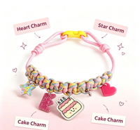 Collier pour chien en paracorde tressé fait main, réglable, avec breloques gâteau d'anniversaire, pour petit chiot