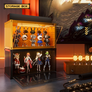 Chống Bụi Mô hình giới thiệu tổ chức trong suốt Acrylic mù hộp dẫn ánh sáng Acrylic hai lớp hình hiển thị hộp - Product Image 3