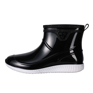 Unisex <b>Winter</b> Fashionable Rain <b>Boots</b> Short-Tube Waterproof Chef <b>Work</b> Shoes PVC Upper Mesh EVA Thickened Non-Slip Breathable - Product Image 1