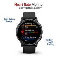 Vivoactive 5 GPS Fitness Smartwatch, Layar AMOLED, Daya Tahan Baterai 11-30 Hari, Pelacak Kesehatan Tahan Air 5ATM