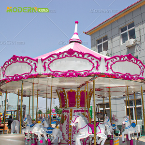 Carrusel Portátil Montado en Remolque con Certificación CE, 16 Asientos, Equipo de Diversión Móvil para Ferias - Product Image 2