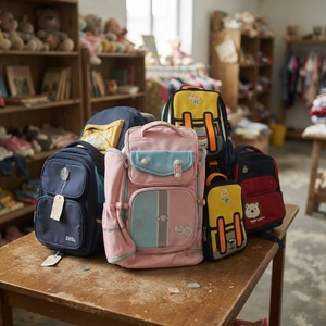 Sacs d'école d'<span class=keywords><strong>occasion</strong></span> abordables A9, sacs à dos de seconde main pour enfants et étudiants, couleurs et styles variés, approvisionnement en gros - Product Image 1