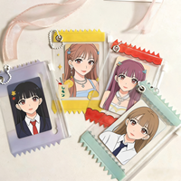Faible MOQ, Pochette étanche de 3 pouces pour bonbons, porte-cartes photo KPOP en PVC transparent personnalisé avec fermeture éclair et porte-clés