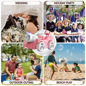 เครื่องของเล่นเด็กใช้แบตเตอรี่แบบใช้มือกดฟองรูปการ์ตูนสำหรับเด็กใช้กลางแจ้งสีชมพู - Product Image 5