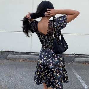 ชุดเดรสผ้าแพรแข็งแขนสั้นทรงเอเข้ารูปสำหรับฤดูใบไม้ร่วง ดีไซน์เซ็กซี่ เรียบหรู เหมาะสำหรับงานปาร์ตี้และคลับ  ตกแต่งด้วยริ้วรอยแบบคอร์เซ็ท  ทรงมินิ  สวยสง่าเป็นธรรมชาติสำหรับผู้หญิง - Product Image 2