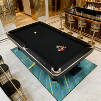 Table de billard professionnelle à 3 coussins en bois massif JuLai JL-13 fabriquée en Chine, avec retour de balles, logo personnalisable, poches en cuir véritable