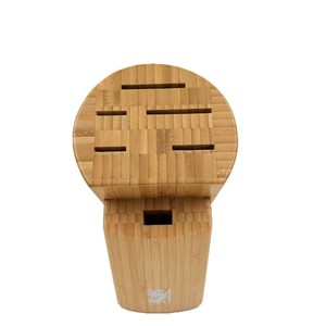 ที่วางมีดไม้ไผ่ อเนกประสงค์ ที่เก็บมีดในครัว ความสูง 6-7.9 นิ้ว บล็อกมีดไม้ไผ่ - Product Image 1