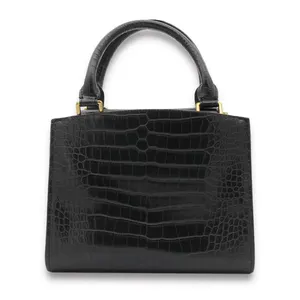 Classic design faux leather woman bag croco PU leather handbag