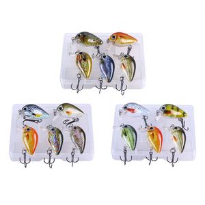 5 pz 1.5g 3cm Bionic Mini Crankbait realistico pesce duro esca esca da pesca esca artificiale galleggiante Wobbler per attrezzatura da pesca - Product Image 2
